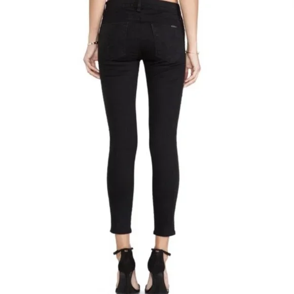 New HUDSON Luna Super Skinny jeans w/gold chainlink trim - Picture 3 of 7